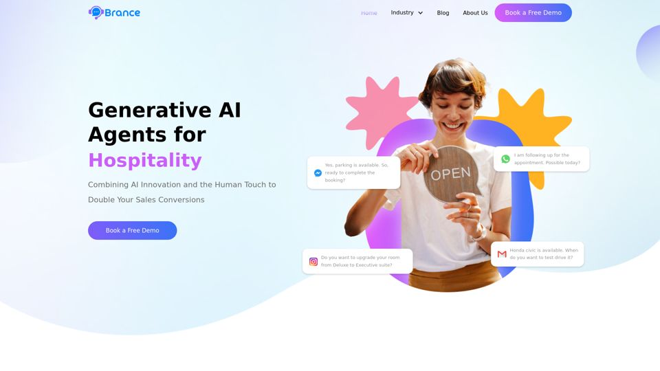 Brance: AI-Powered Chatbot Service Platform For Hospitality