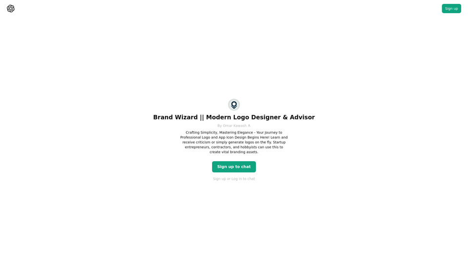 ChatGPT - Brand Wizard || Modern Logo Designer & Advisor