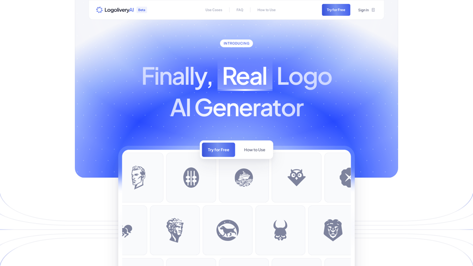 LogoliveryAI - SVG 형식의 무료 AI 기반 로고 생성기 LogoliveryAI - SVG 형식의 무료 AI 기반 로고 생성기
