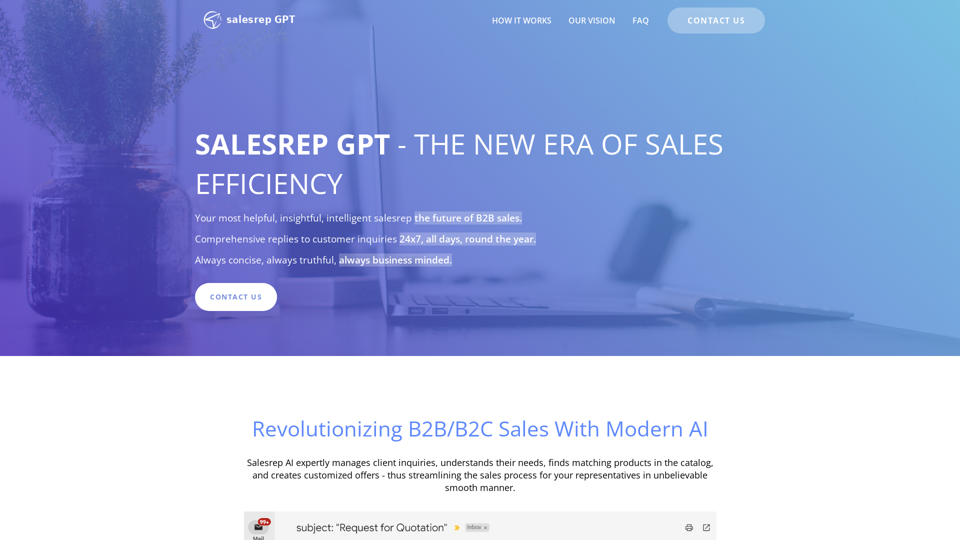 Salesrep GPT: AI powered sales team