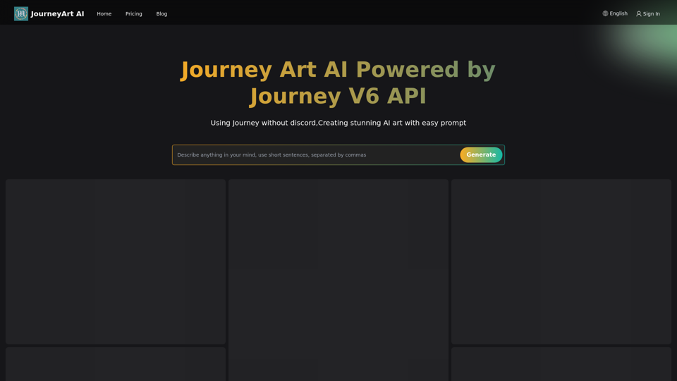 Journey Art AI Free Online-Journey V6 API | JourneyArt