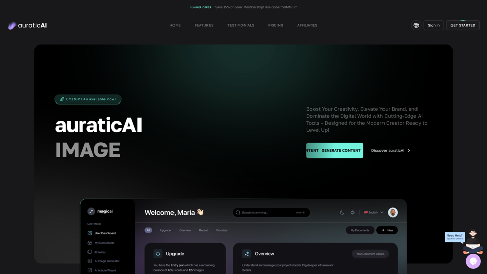 AuraticAI: Unleash Creative Potential with AI-Powered Content Creation