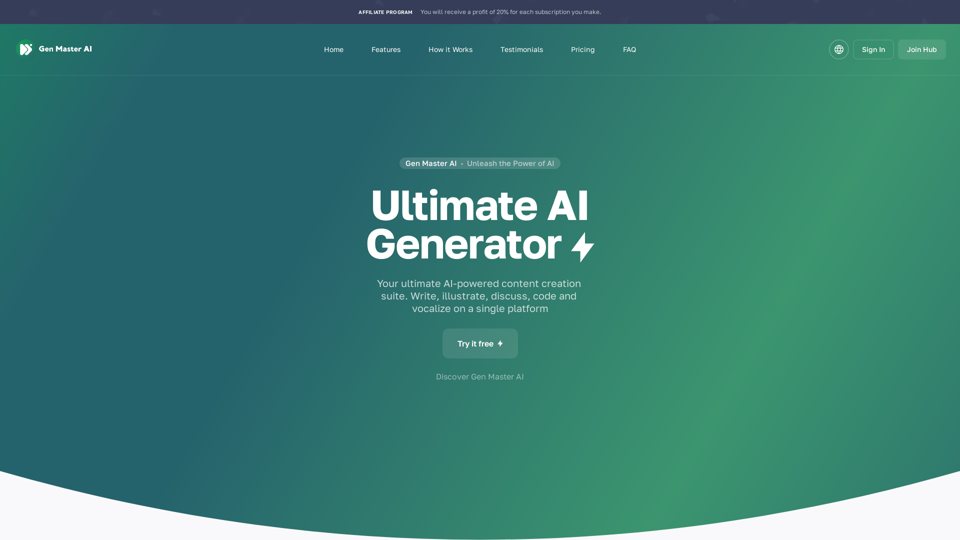 모든 인공지능 도구 – Genmaster.ai | 글쓰기, 이미지 및 지능형 챗봇 모든 인공지능 도구 – Genmaster.ai | 글쓰기, 이미지 및 지능형 챗봇