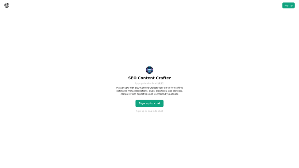 ChatGPT - SEO Content Crafter