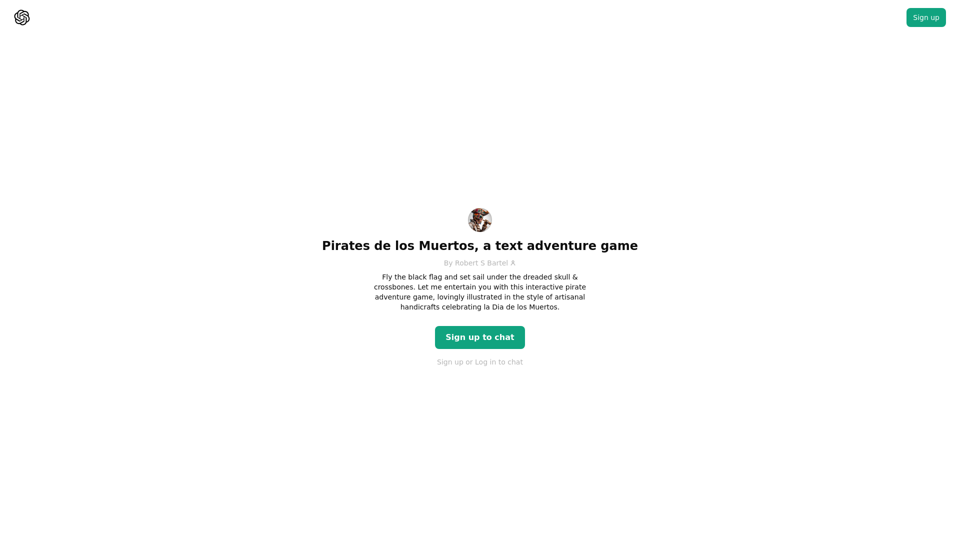 ChatGPT - Pirates de los Muertos,一款文本冒险游戏 ChatGPT - Pirates de los Muertos,一款文本冒险游戏