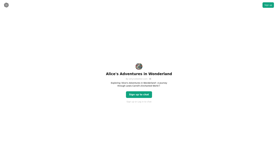 ChatGPT - 爱丽丝梦游仙境 ChatGPT - 爱丽丝梦游仙境