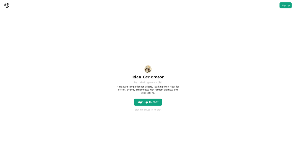 ChatGPT - Idea Generator ChatGPT - Idea Generator
