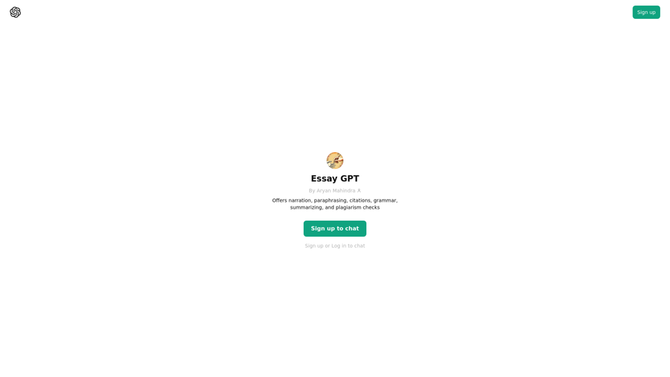 챗GPT - 에세이 GPT 챗GPT - 에세이 GPT