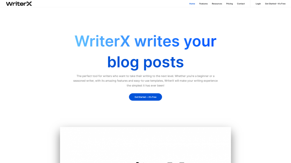 WriterX - 인공지능 글쓰기 동반자 WriterX - 인공지능 글쓰기 동반자