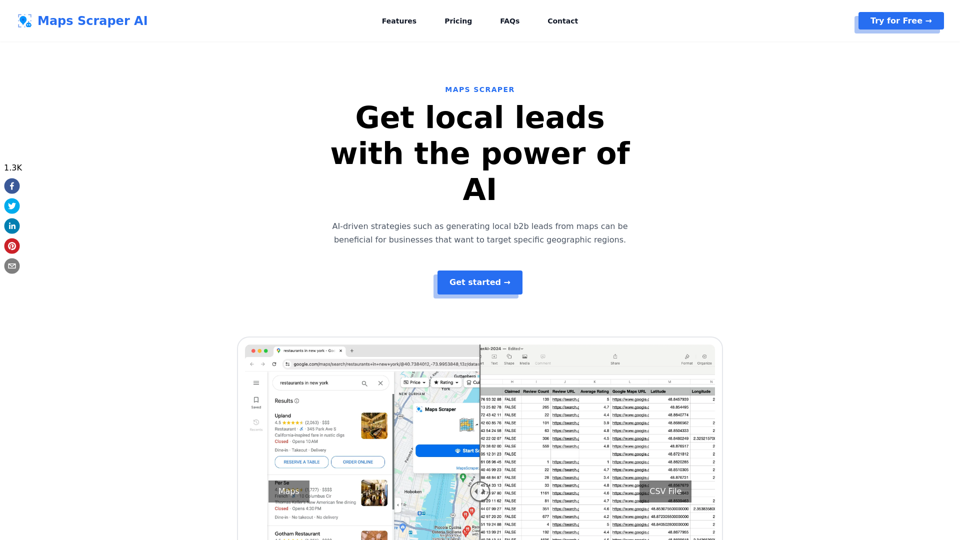 地图剥离器&leads数据提取器|MapsScraperAI 地图剥离器&leads数据提取器|MapsScraperAI