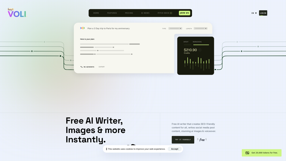 HeyVoli - A Free AI Writer, Copywriting & Voiceover Assistant 🔥