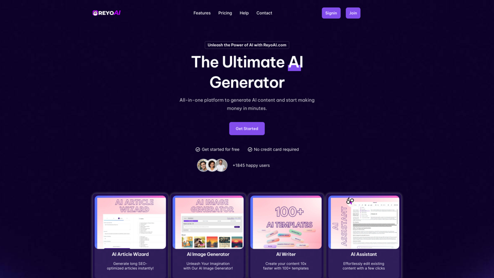 ReyoAI – The Ultimate All in One Platform for Generating AI Content