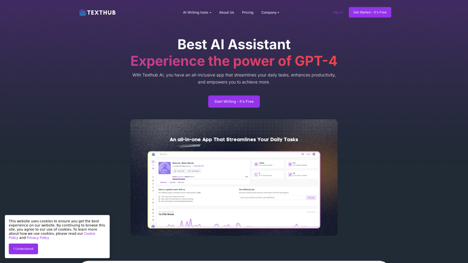 홈 \"100% 무료 - 당신의究極 AI 어시스턴트 | Texthub AI\" 홈 \"100% 무료 - 당신의究極 AI 어시스턴트 | Texthub AI\"