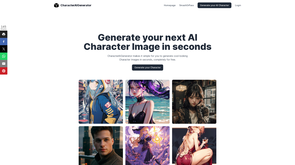 Character AI Generator - Generate your Character by AI