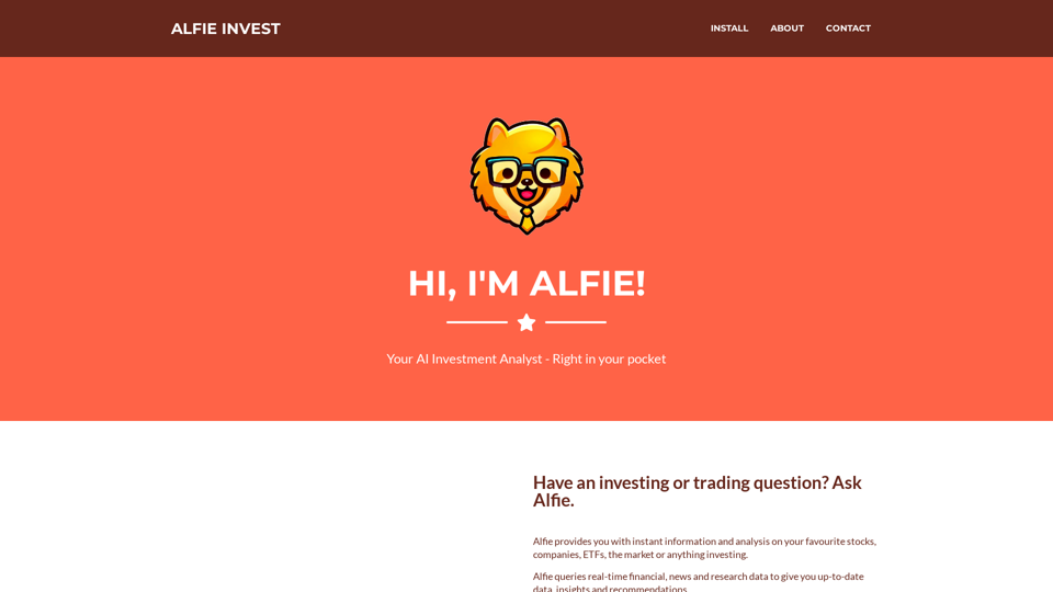 Alfie AI Website