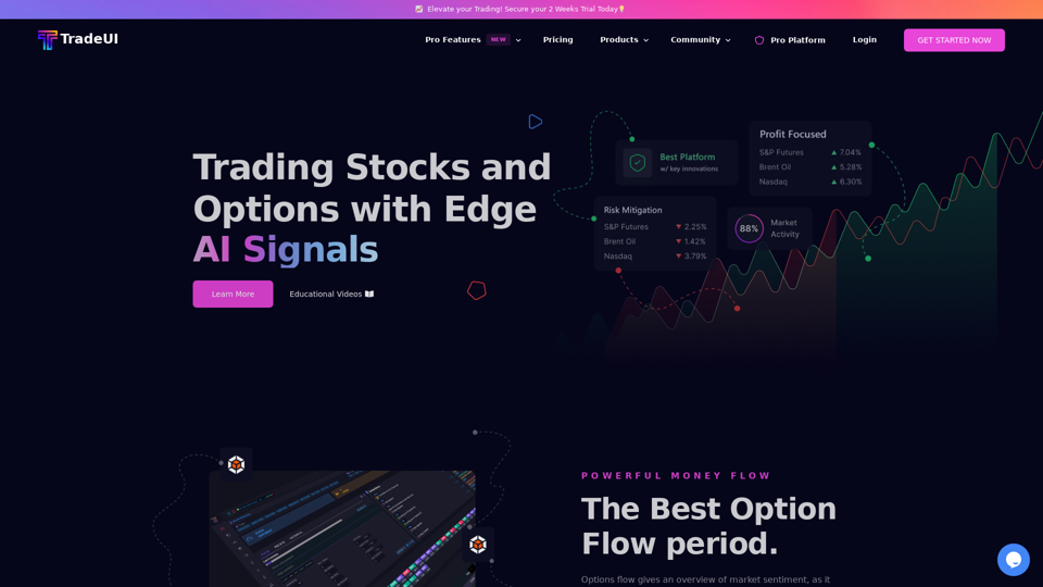 Options Flow Trading and Stock Market analysis tools