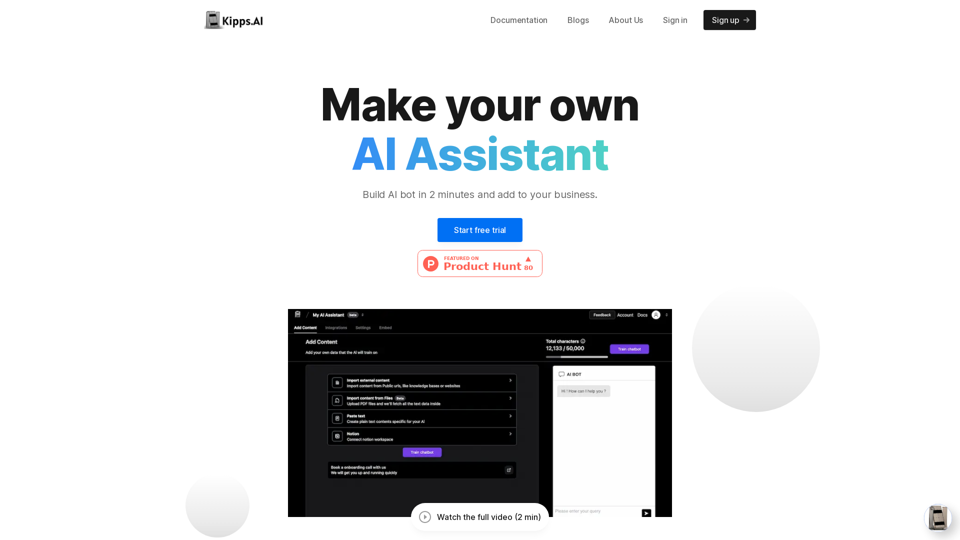 Kipps.AI | Make your own AI Assistant