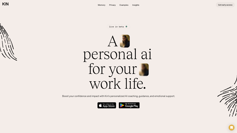 Kin - A personal AI for your private life.