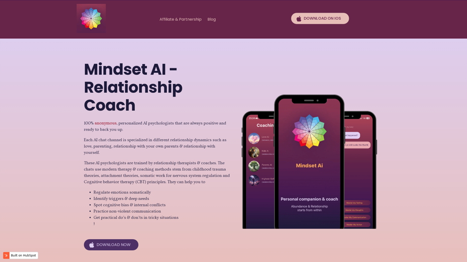 Mindset AI, Relationship Psychologist for high achieving empaths