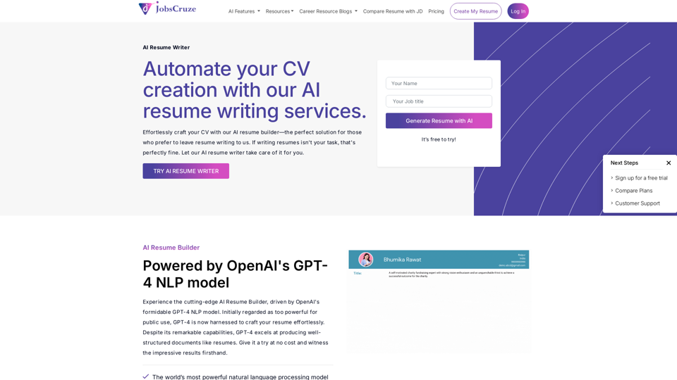 AI Resume Builder | AI Resume Maker for Perfect Resumes