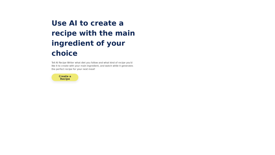 AI Recipe Writer