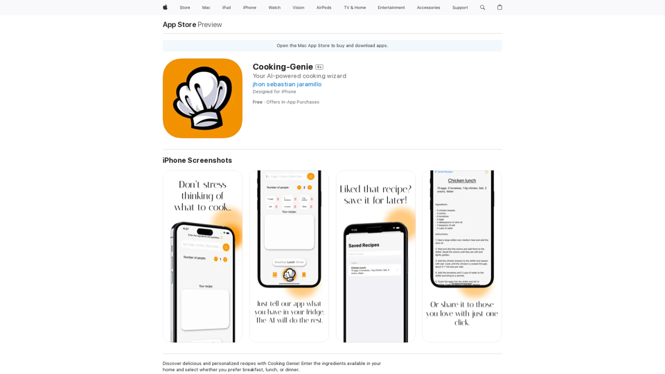 Cooking-Genie on the App Store