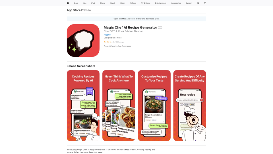 Magic Chef AI Recipe Generator on the App Store