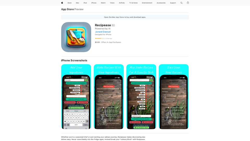 Rezeptase im App Store