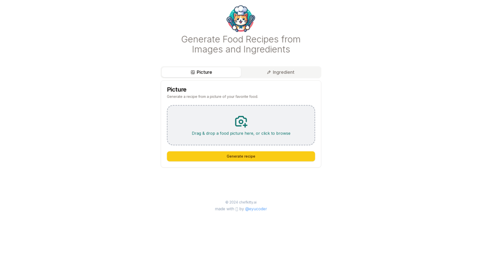 Chef kitty ai: get recipes from your favorite food photos