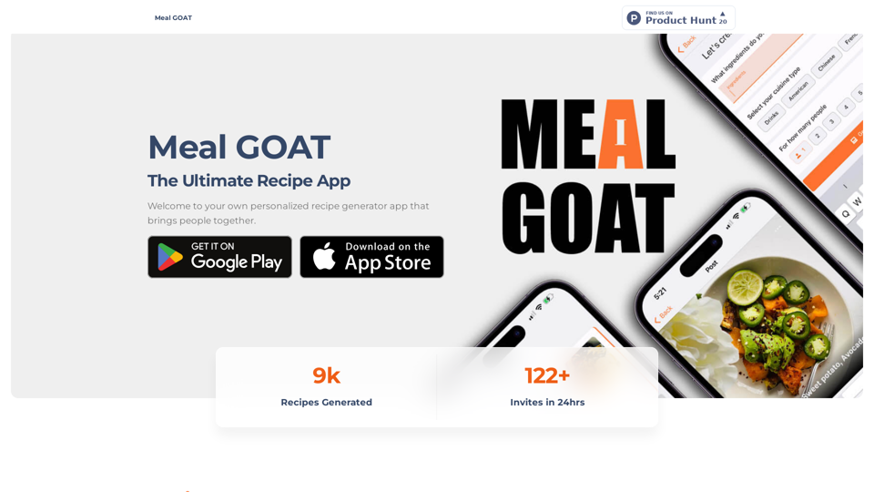 Mahlzeit GOAT - Ihr persönlicher AI-Rezept-Generator